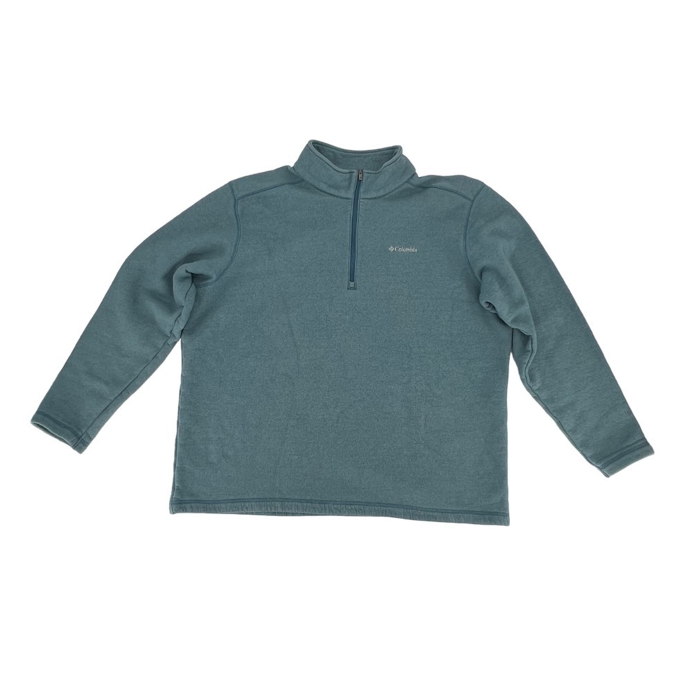 Columbia Teal 1/4 Zip Pullover Sweatshirt Size XXL Men's